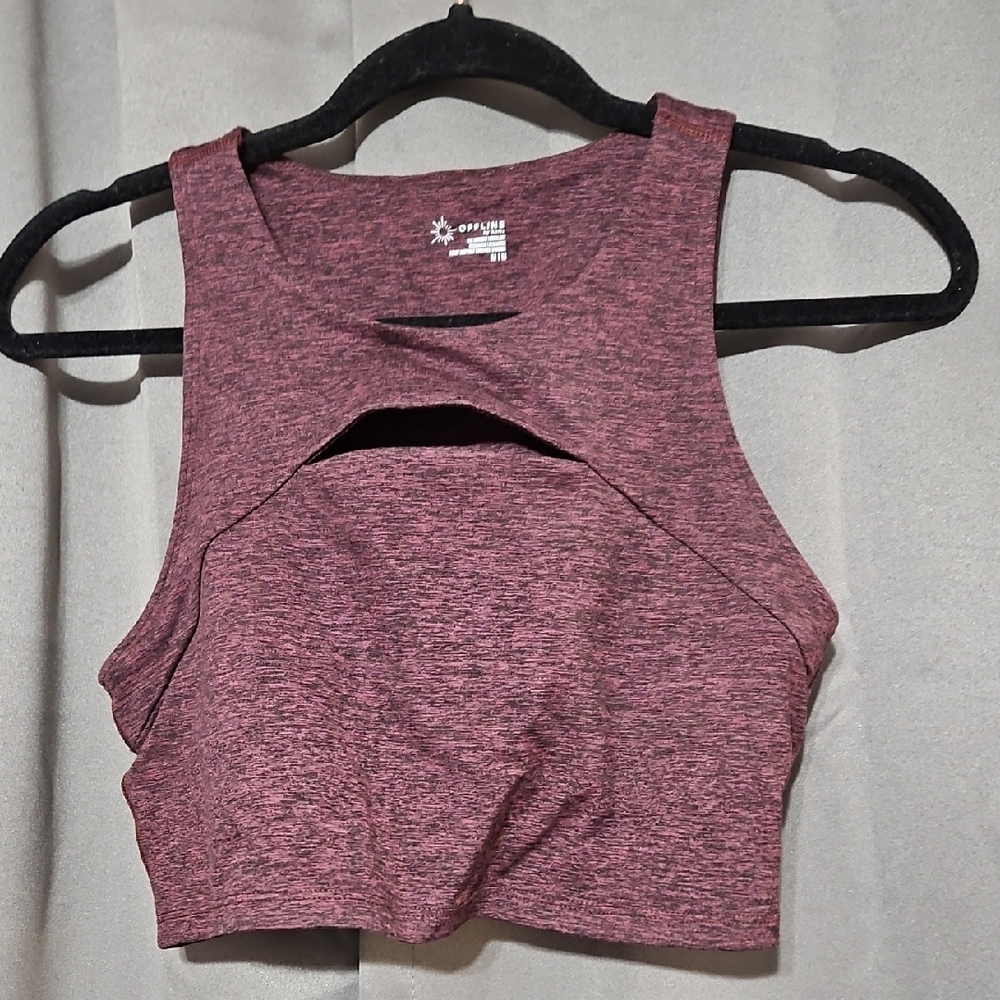 Aerie Offline Maroon Heather Tank